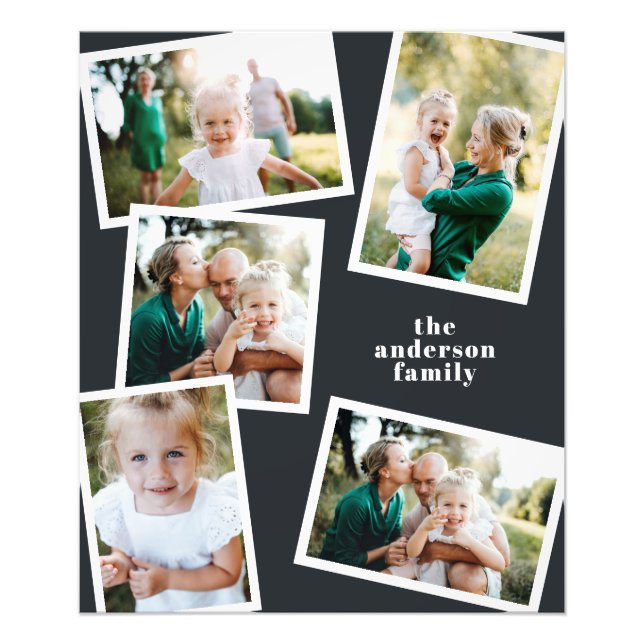 Modern black multi photo family home decor (Front)