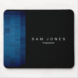 Modern Black N Blue Pixel Mouse Pad