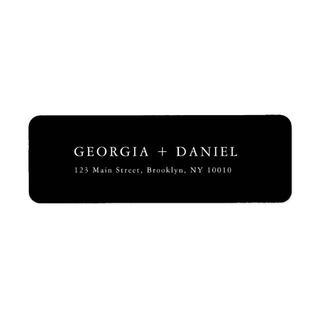 Modern Black Names Return Address Label (Front)