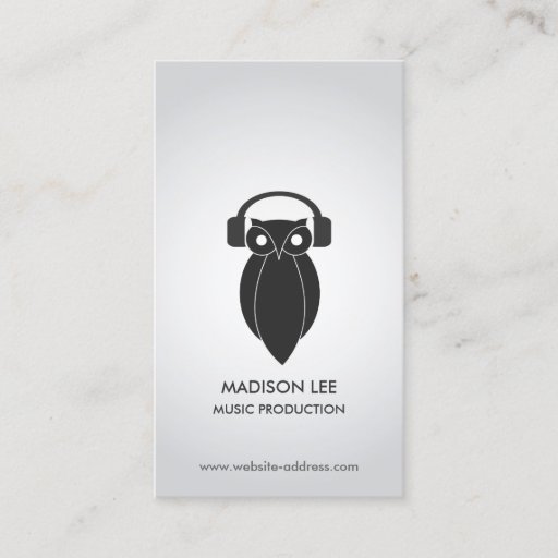 Customizable NIGHT OWL in BLACK Business Card