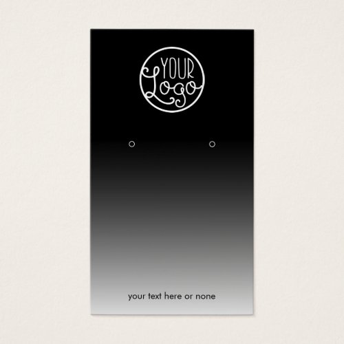 Modern Black Ombre Your Logo Earrings Display Card
