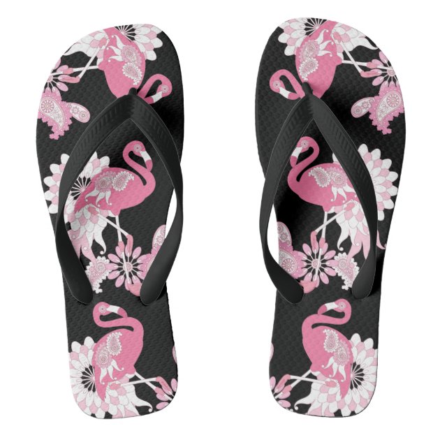 pink flamingo flip flops