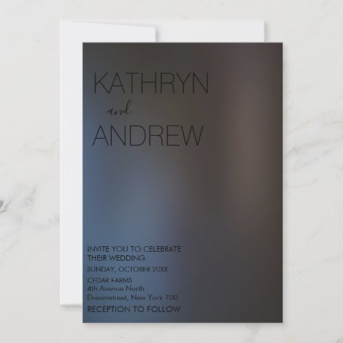 Modern Black Pearl Wedding Invitation