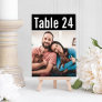 Modern Black Pet Photo Wedding Table Number