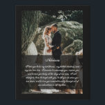 Modern Black Photo Anniversary Gift Wedding  Faux  Faux Canvas Print<br><div class="desc">Commemorate your wedding day with this modern wedding vow art canvas. Add a beautiful wedding photo, the name of your wife or husband, and your wedding vows to create a truly one of a kind anniversary gift that will last a life time. Photo by Vitor Pinto on Unsplash. This photograph...</div>
