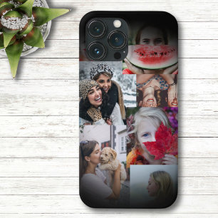 Modern Black Photo Collage 6 Image iPhone 13 Pro Max Case
