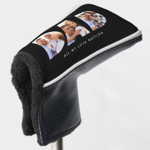 Modern Black Photo Golf Personalized Gift for Dad Head Cover