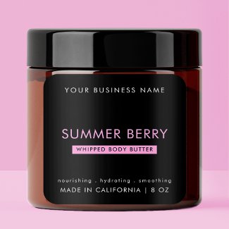 Modern Black & Pink Elegant Skincare Jar Product