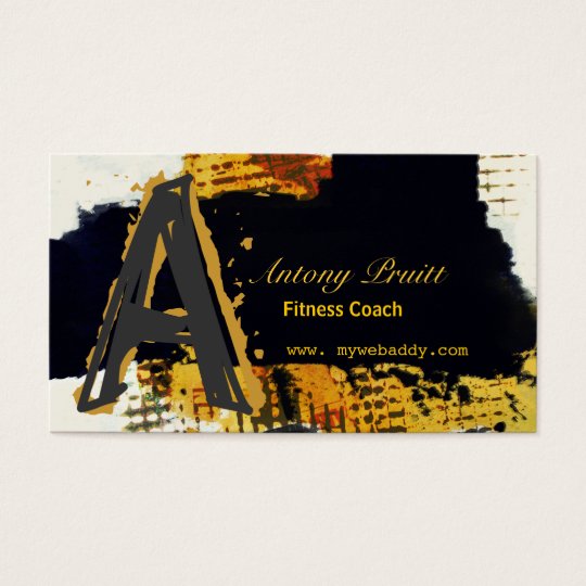 Modern Black Professional Abstract Passion Business Card