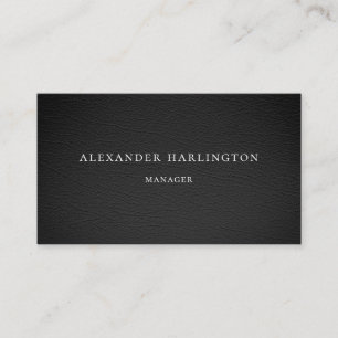 Modern black professional card. Male simple Business Card
