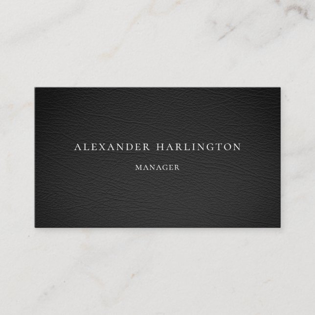 Modern black professional card. Male simple Business Card (Front)