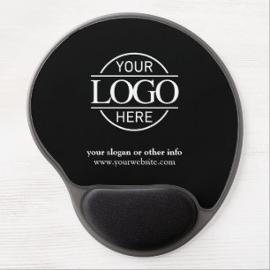 Modern Black Promotional Company Business Logo Gel Mouse Pad