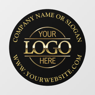 Modern Black Promotional Minimalist Business Logo Wall Decal