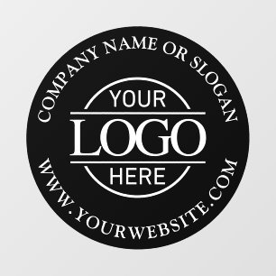 Modern Black Promotional Minimalist Business Logo Wall Decal