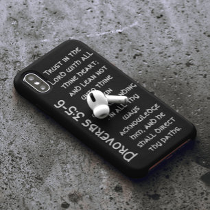 Modern Black Proverbs Bible Verse iPhone X Case