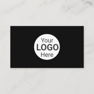 Modern black qr code and business logo card