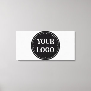 Modern Black QR Code Logo   Sleek & Professional Canvas Print