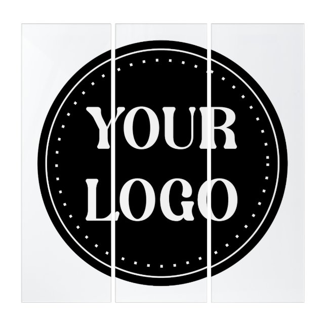 Modern Black QR Code Logo | Sleek & Professional  Triptych (Front)