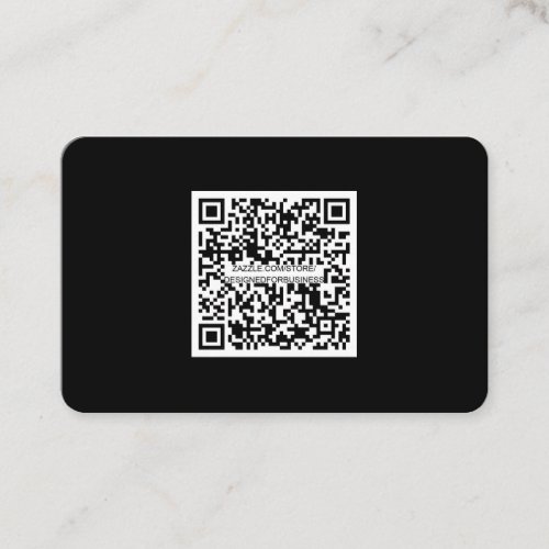 Modern Black_QR code_Professional_Social media Business Card