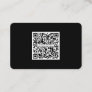 Modern Black-QR code-Professional-Social media Business Card