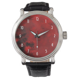 Modern Black &amp; Red Abstract - Creative &amp; Artistic Watch