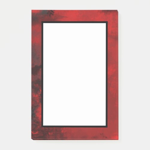 Modern Black  Red Abstract _ Dark Mysterious Post_it Notes