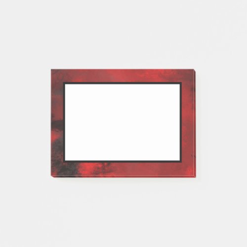 Modern Black  Red Abstract _ Dark Mysterious Post_it Notes