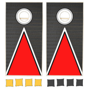 Modern Black & Red Cornhole Set