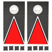 Modern Black & Red Cornhole Set