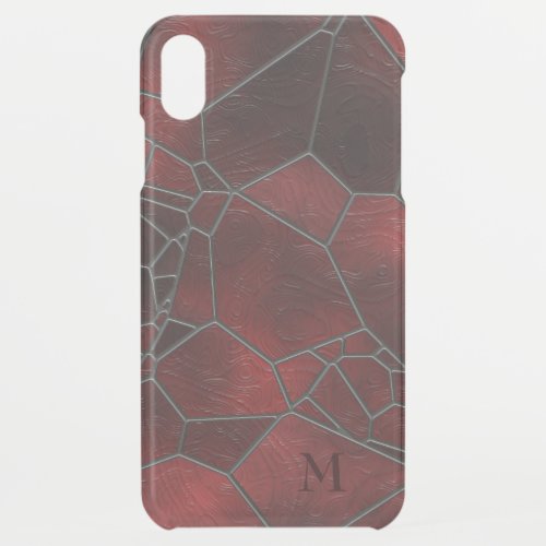 Modern Black _ Red Glass Mosaic iPhone XS Max Case