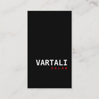 Modern Black Red Store Business Card