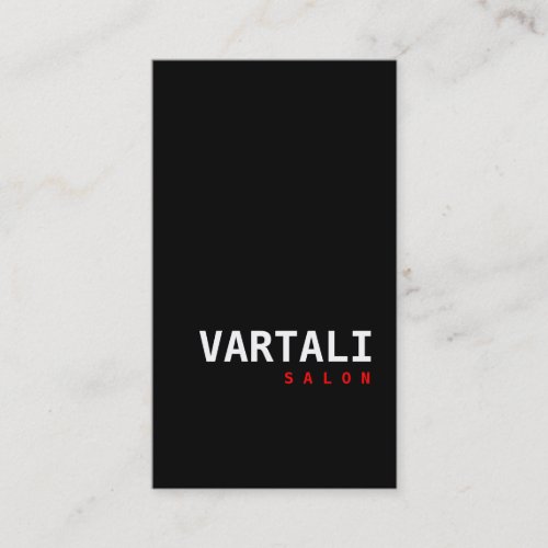 Modern Black Red Store Business Card