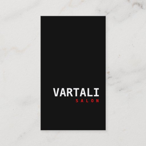 Customizable Modern Black Red Store Business Card