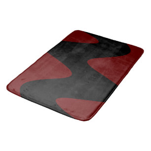 Modern Black River Deep red Bath Mat