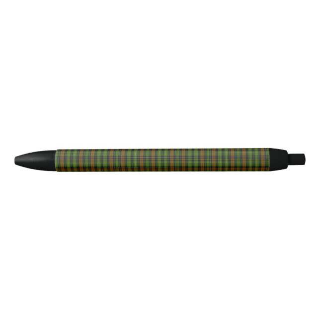 Modern Black scottish Tartan Plaid Classic Blue  Pen (Front)