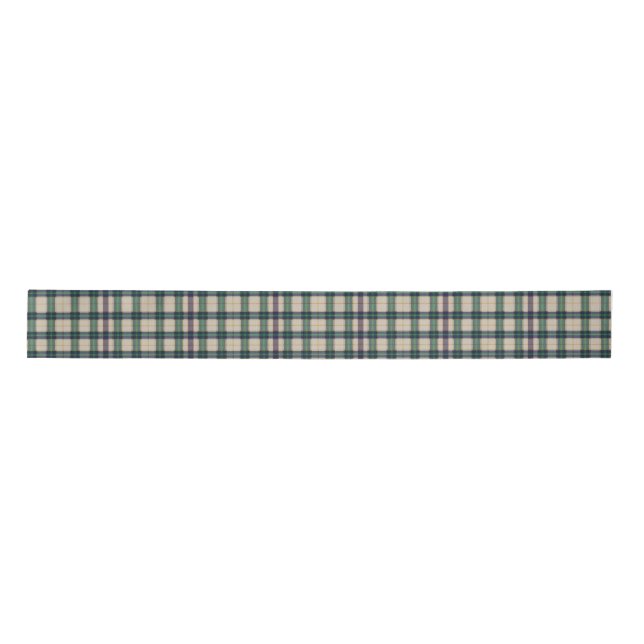 Modern Black scottish Tartan Plaid Classic Blue  Satin Ribbon (Front)