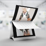 Modern Black Scrapbook Pet Photo Calendar<br><div class="desc">Celebrate your furry friend every month with this modern black scrapbook-style pet photo calendar. The bold black background, clean white frame, and glitter scrapbook tape create a stylish, trendy look that's perfect for dog lovers, cat lovers, and pet parents of all kinds. Easily personalize with your own photos to create...</div>