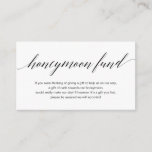 Modern black script, Wedding Honeymoon Fund Enclosure Card<br><div class="desc">This is the Modern Script,  Wedding Enclosure Card. You can change the font colours,  and add your wedding details in the matching font / lettering. #TeeshaDerrick</div>
