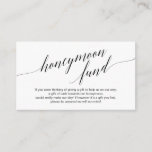 Modern black script, Wedding Honeymoon Fund Enclosure Card<br><div class="desc">This is the Modern Script,  Wedding Enclosure Card. You can change the font colours,  and add your wedding details in the matching font / lettering. #TeeshaDerrick</div>