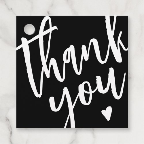 Modern Black Small Business Thank You Tag