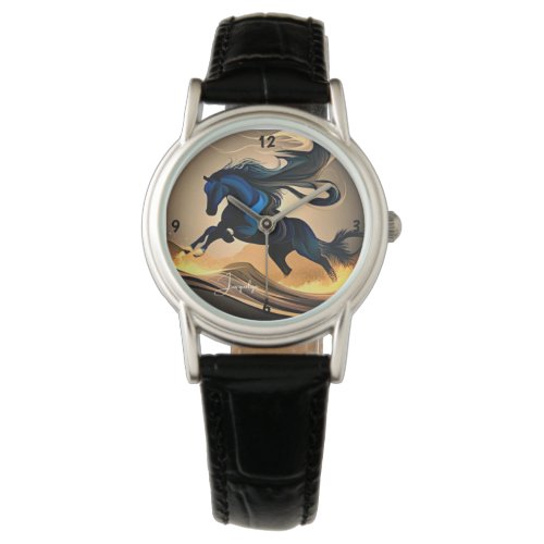 Modern Black Stallion in Desert Watch