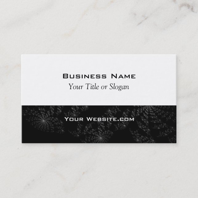 Modern Black Star Design Business Card (Front)