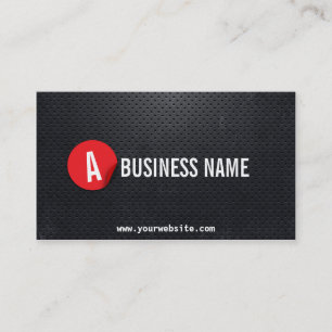 Modern Black Steel Anesthesiologist Business Card
