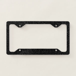 Modern Black Stone style -Space- License Plate Frame