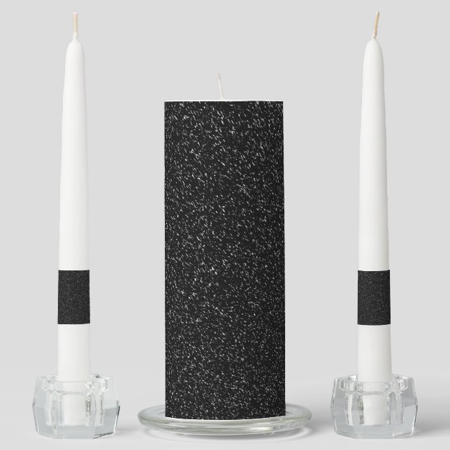 Modern Black Stone style -Space- Unity Candle Set (Front)