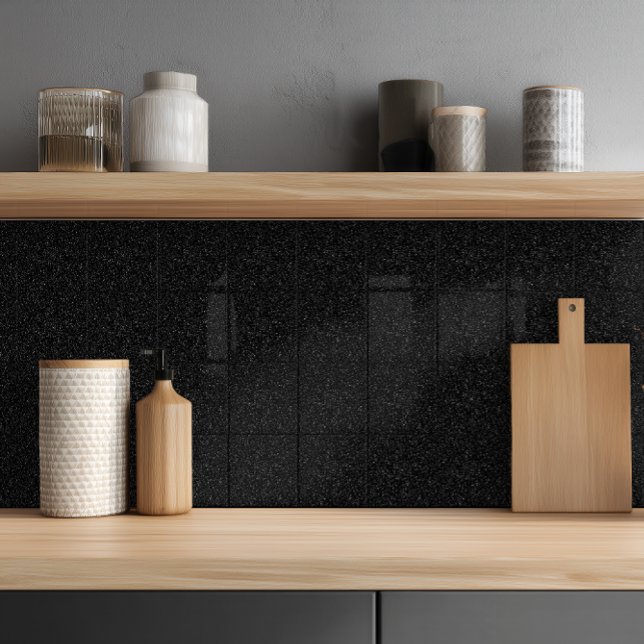 Modern Black Stone with White Specks Ceramic Tile (Creator Uploaded)