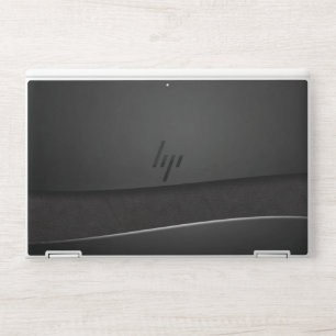 modern black stylish background leather HP laptop skin