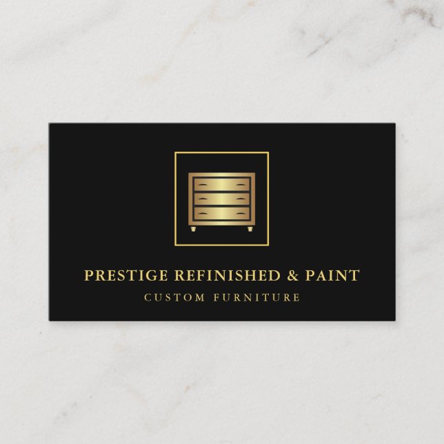 Modern black stylish professional business card (Front)