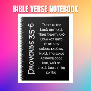 Modern Black Trust The Lord Proverb Notebook