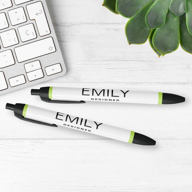 Modern Black Typography | Green Border Pen (Creator Uploaded)